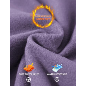 BALEAF Women's Fleece Lined Leggings Thermal Warm Winter Tights High Waisted Thick Yoga Pants Cold Weather with Pockets Dark Grape XXL