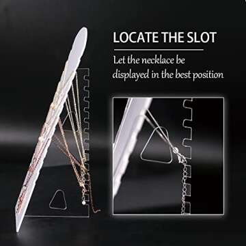 Coward 2Pcs/Set Acrylic Jewelry Holder Organizer, Necklace Display Stand For Show, Necklaces Rack Fo...