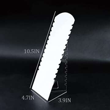 Coward 2Pcs/Set Acrylic Jewelry Holder Organizer, Necklace Display Stand For Show, Necklaces Rack For Selling(Acrylic White)