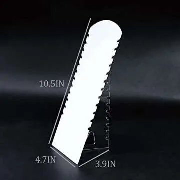 Coward 2Pcs/Set Acrylic Jewelry Holder Organizer, Necklace Display Stand For Show, Necklaces Rack For Selling(Acrylic White)