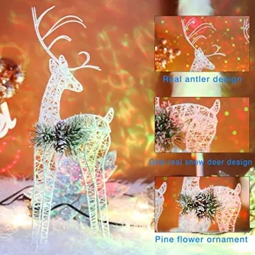ZHANYIGY Elegant Christmas Reindeer Figurines for Holiday Decor