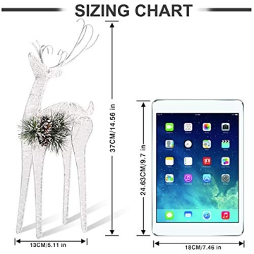 ZHANYIGY Elegant Christmas Reindeer Figurines for Holiday Decor