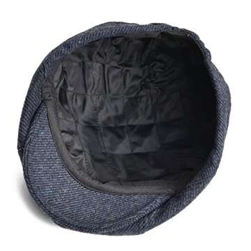 VOBOOM Men's Wool Blend 8 Panel Newsboy Cap for All Seasons