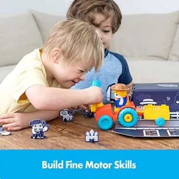 Educational Insights Design & Drill Bolt Buddies Tractor Take Apart Toy with Screwdriver Tool, Preschool STEM Toy, Gift For Boys & Girls, Ages 3+