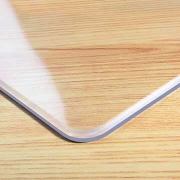 Thickest Chair Mat for Hardwood Floor - 1/8" Thick 47" X 35" Crystal Clear Chair Mat for Hard Floor,...