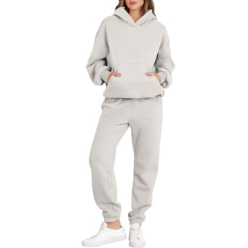 ANRABESS Women's Oversized Hoodie Jogger Tracksuit Set - Ultimate Comfort!  