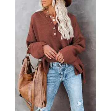 SHEWIN Women's Stylish V Neck Sweater for Every Occasion