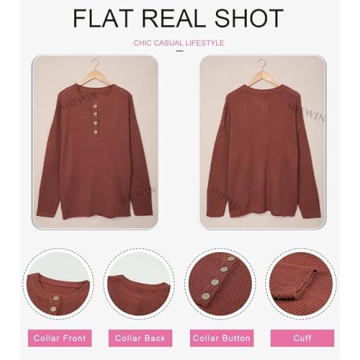 SHEWIN Women's Stylish V Neck Sweater for Every Occasion