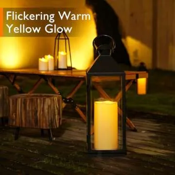 Homemory Waterproof Candle with Auto Timer for Outdoors