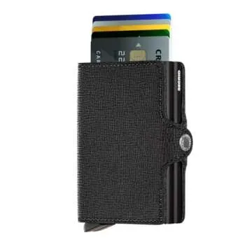 SECRID - Secrid Twin Black Leather Wallet: Compact Elegance Meets Functionality