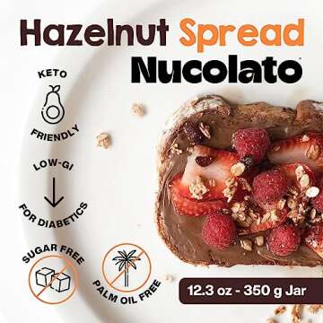 NUCOLATO | Hazelnut Spread | 12.3 oz - 350 g | Keto Friendly - No Sugar Added | Best Low Carb Desser...