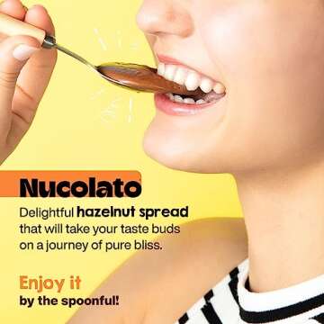 NUCOLATO | Hazelnut Spread | 12.3 oz - 350 g | Keto Friendly - No Sugar Added | Best Low Carb Dessert - Food Snacks | Perfect Topping for Cake, Bananas, Cookies, Pancakes - No Butter