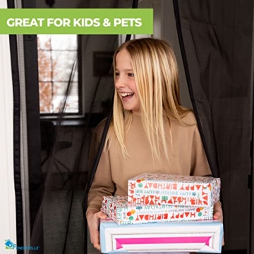 Fenestrelle Magnetic Screen Door - Self Closing, Pet Friendly, Heavy Duty Fiberglass Screen Door Mesh to Keep Bugs Out - Door Screen Magnetic Closure - Fits Door Size 34"x80"