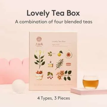 OSULLOC Lovely Tea Gift Box Set (12 count, 4 flavors x 3 EA), Valentines day Gifts for her | Premium...