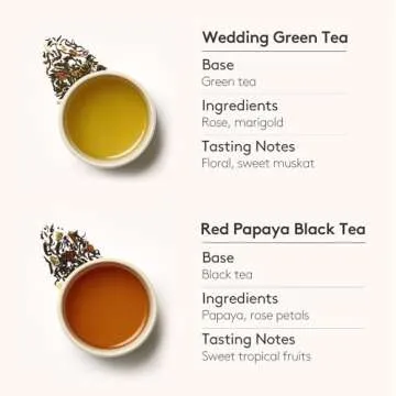 OSULLOC Lovely Tea Gift Box Set (12 count, 4 flavors x 3 EA), Valentines day Gifts for her | Premium Blended Tea from Jeju | Korean Tea Sampler | Fruit Tea Variety Pack | Pyramid Tea Bag Series