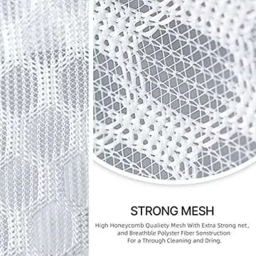 COMLIFE Set of 2 Delicates Honeycomb Mesh Laundry Bag，Use YKK Zipper，with Handle, Extra Large Opening, Baby Products, Face Cleansing Pads,Socks, Fine Knitwear Mesh Wash Bags (Blue)