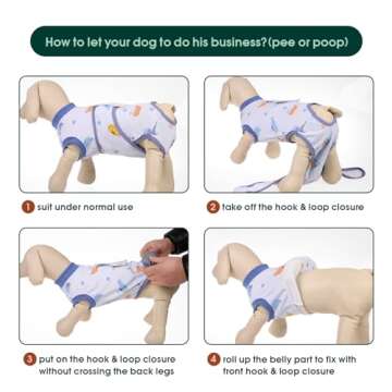 Kuoser Recovery Suit for Dogs Cats After Surgery, Professional Pet Recovery Shirt Dog Abdominal Wounds Bandages, Substitute E-Collar & Cone,Prevent Licking Dog Onesies Pet Surgery Recovery Suit
