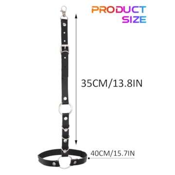 BODIY Punk Leather Leg Harness - Adjustable Gothic Thigh Holster for Women
