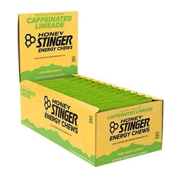 Honey Stinger Energy Chews, Limeade, Naturally Caffeinated, Sports Nutrition, 1.8 Ounce (Pack of 12)