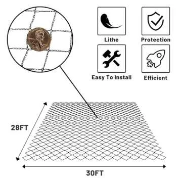 Rainleaf Pond Netting, 28' x 30' Heavy Duty Koi Pond Cover