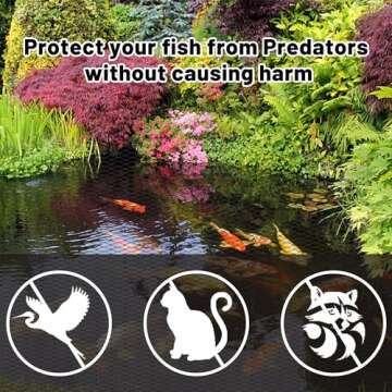 Rainleaf 28' x 30' Heavy Duty Pond Netting for Koi Safety