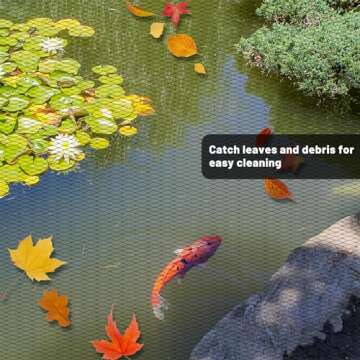 Rainleaf 28' x 30' Heavy Duty Pond Netting for Koi Safety