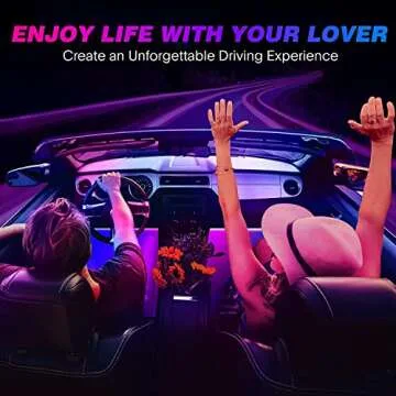 Sanwo Cars Interior Lights Inside Your Car LED Lights Interior, Music Sync App Smart Segmented Control Dynamic Dream Color Chasing Super Bright for Cars Trucks SUV