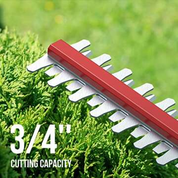 Litheli Cordless Hedge Trimmer 22″, 40V Battery Bush Trimmer Electric Hedge Trimmer for Pruning, w...