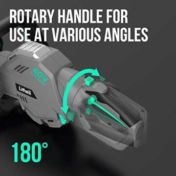 Litheli 22″ Cordless Hedge Trimmer with 40V Battery