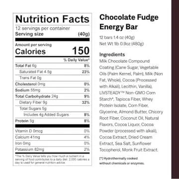 UCAN Energy Snack Bars, Chocolate Fudge, All Natural, Low Sugar, Non-GMO, Gluten-Free, Keto-Friendly (12 Pack, 1.4 Ounces)