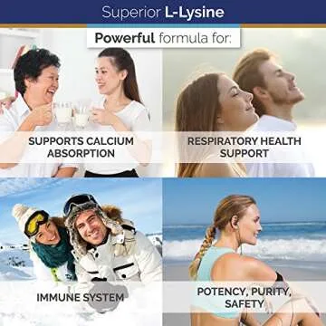 Superior Labs – Best L-Lysine NonGMO - Dietary Supplement –500 mg Pure Active L-Lysine – 120 Vegetable Capsules – Supports Calcium Absorption – Immune System & Respiratory Health Support