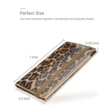 Zreal Stylish Leopard Checkbook Cover with RFID Protection