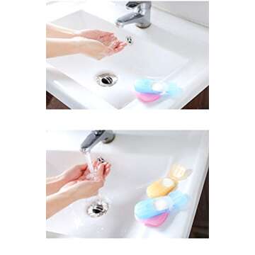 ccHuDE 6 Packs Portable Disposable Paper Soap Sheets Hand Washing Bath Scented Paper Soap for Camping Hiking Travel