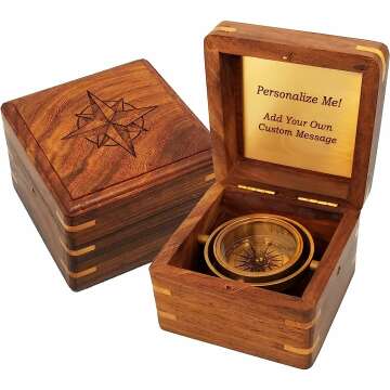 Personalized Engraved Compass for Unique Gifts