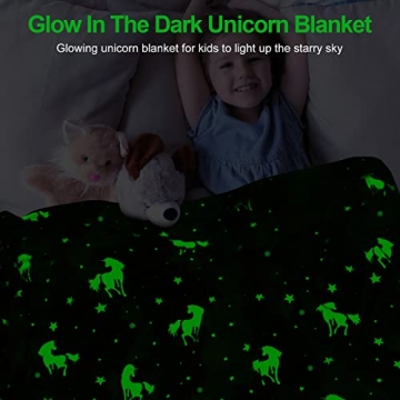 Unicorn Glow Blanket for Kids - Cozy & Fun