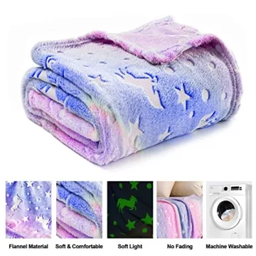Unicorn Glow Blanket for Kids - Cozy & Fun
