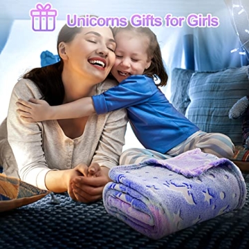 Unicorn Glow Blanket for Kids - Cozy & Fun