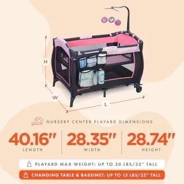 Baby Trend Trend-E Nursery Center Playard with Bassinet