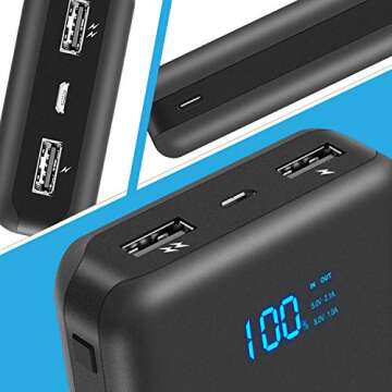 Ayeway Battery Pack 26800mAh Portable Charger with Dual Output & LCD Display