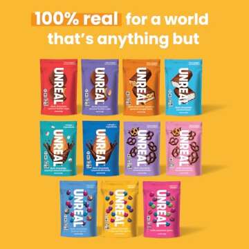 Unreal Dark Chocolate with Crispy Quinoa, Zero Sugar Alcohols, Non-GMO, 5 Oz (Pack of 6)