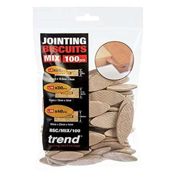 Trend 100pcs Beechwood Joining Biscuits for Woodworking