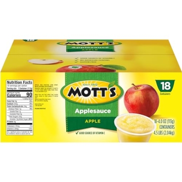 Mott's Applesauce Cups - Healthy Snack Pack of 18