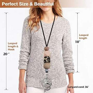 Aslana Lanyards for Women - Fashionable Silicone Beaded Lanyard