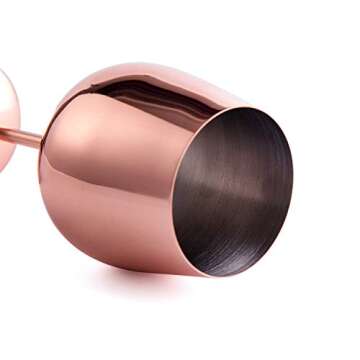 JILLMO Wine Glass, 18 oz Copper Wine Glasses, Set of 2