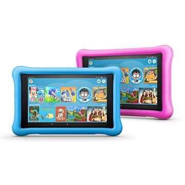Fire HD 8 Kids Edition Tablet 2-Pack - 32 GB, Blue & Pink Kid-Proof Cases
