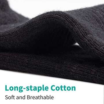 Anqier Ankle Socks - Cushioned Cotton Sports Socks for Men Women