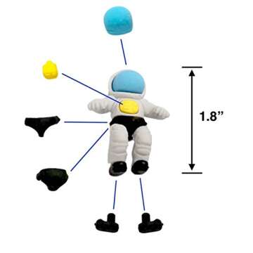 OHill 28 Outer Space Pencil Erasers for Kids Fun