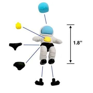 OHill 28 Outer Space Pencil Erasers for Kids Fun