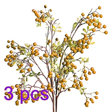 RSTYS 27.5" Artificial Pip Berry Stems for Vibrant Decor