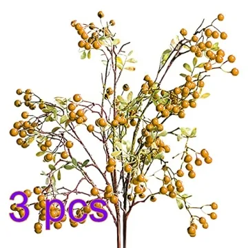 RSTYS 27.5" Artificial Pip Berry Stems for Vibrant Decor